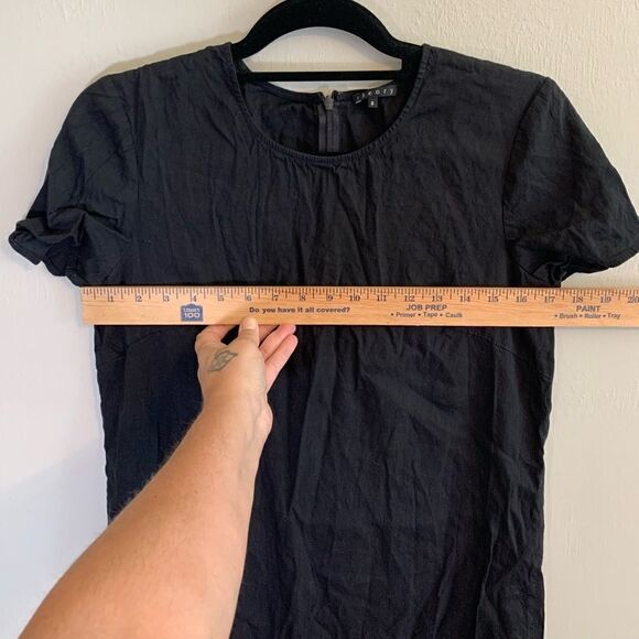 Theory Black Linen Blend Shift Dress size 8 - Picture 7 of 10